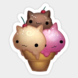 Ice Cream Cats Sticker